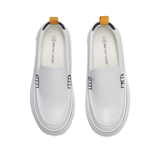 Kids' Slip-On Loafers - WHITE - 4